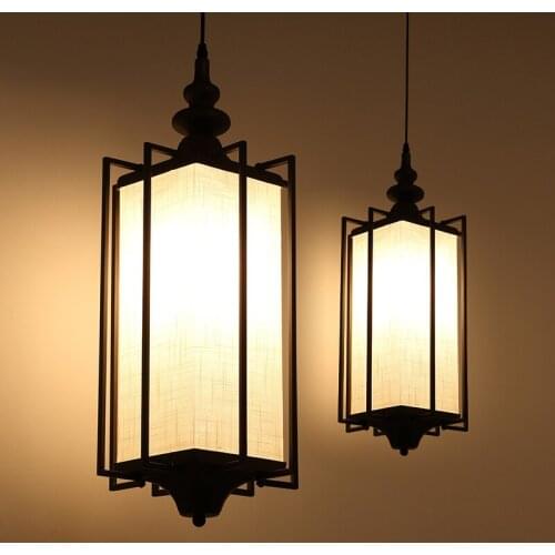 New Chinese Restaurant pendant lights Bird Cage lamp Corridor Retro Simple Atmosphere Hotel Tea House Engineering Light ZA925356