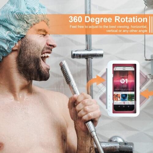 New High Quality Phone Case Bath Wall Mounted Holder Waterproof Phones Storager Sealed Touchable Organizer Travel Portable Decor