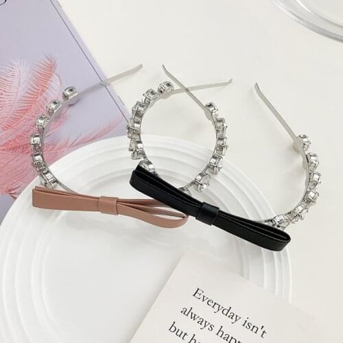 Bows Girls Shiny Luxury Rhinestone Hair Band High Quality Diamond Pearls Hair Hoop Accessories Women Crystal Headbands Ornaments