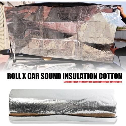 Silver Nitrile Rubber+Polyvinyl Chloride+Aluminum Foil 200x50cm Car Sound Proofing Deadening Foam Noise Sound Insulation Cotton