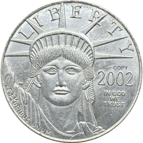 United States Of America 2002 Year Statue of Liberty 50 Dollars Eagle Bullion Coinage Plated Silver Copy Commemorative Coins