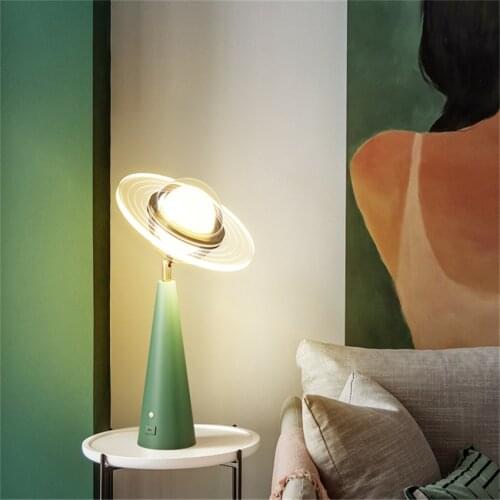 Nordic Light Guide Acrylic UFO Table Lamp Rotatable Living Room Bedroom Study Room Restaurant LED Home Decoration Table Lights