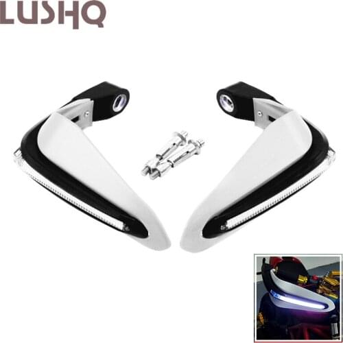 Universal Motorcycle Hand Protection LED Handguards For suzuki gsr 600 samurai gsxf burgman 400 sv 650s m109r dr 650
