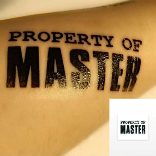 BDSM 3 or 5x Property of Master Temporary Tattoos Waterproof Sticker Body Sex Slave Master Game FIFTY Shades of Grey