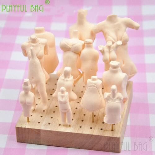 Funny doll soft pottery clay doll body silicone mold DIY hand-made silicone cartoon animation silicone mold kid adult gift AD01