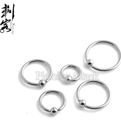 316L Surgical Steel 18 Gauge Captive Rings Ball Closure Rings Lot of 100pcs