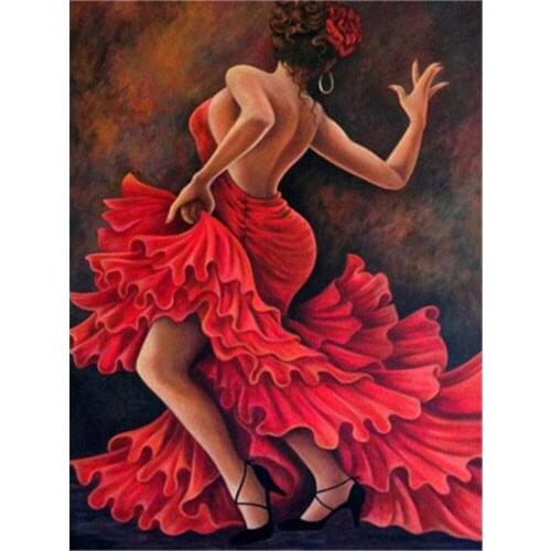 Woman Dance DIY Embroidery Cross Stitch 11CT Kits Craft Needlework Set Printed Canvas Cotton Thread Home Decoration Wholesale