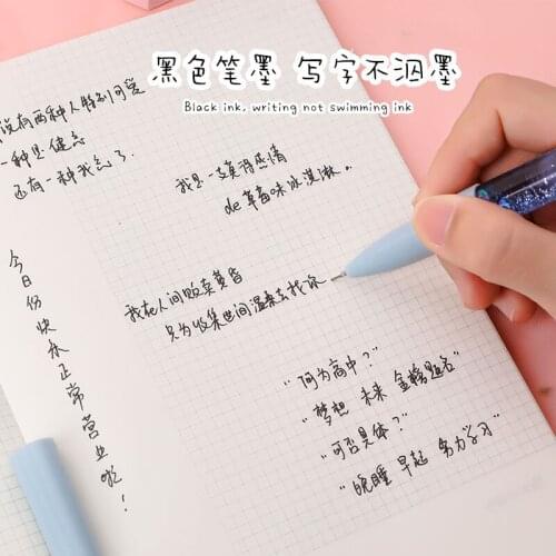 1 pcs New Gold Foil Pen Quicksand Pen Black Pen Office Student Supplies Birthday Gift Cartoon Animal Pink Unicorn Cute Water Pen