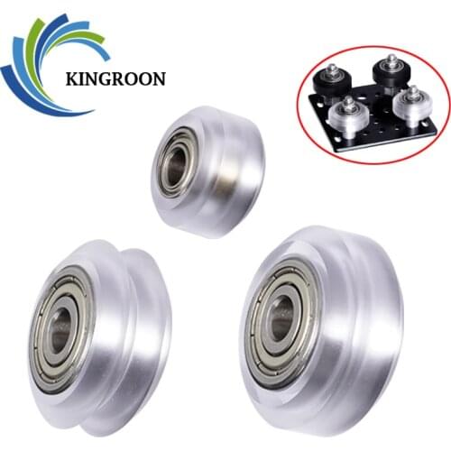 10pcs CNC clear Polycarbonate v wheel for Openbuilds Plastic Wheel POM Pulley v-slot linear rail ball Bearing 3D Printer Parts