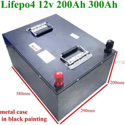 200A BMS 2400W Lifepo4 Battery 12V 200Ah 300Ah Deep Cycle battery Electric power station solar energy RV cruiser + 20A charger