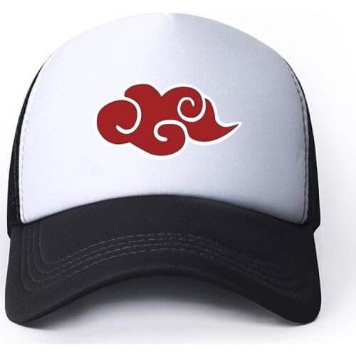 2021 Harajuku Red Cloud Mesh Baseball Cap Adjustable Snapback Hats For Women Men Hip Hop Anime Trucker Cap Streetwear Dad Hats