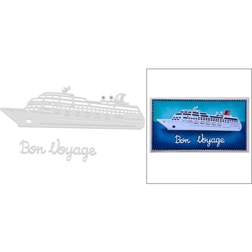 2021 New Yacht Ferry Metal Cutting Dies For Mould Cut Paper Making Word Decoration Greeting Card Scrapbooking DIY NO Stamps Sets