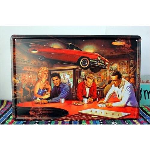 50pcs/lot Metal Sign shabby chic Metal craft Classic stars Tin Signs art wall Metal Hanging Poster ART Collection Wall Decor Fit