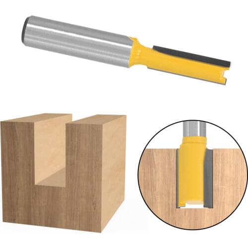 8mm Shank Double Cutting Edges Straight Flush Trim Router Bit Woodworking Milling Cutter