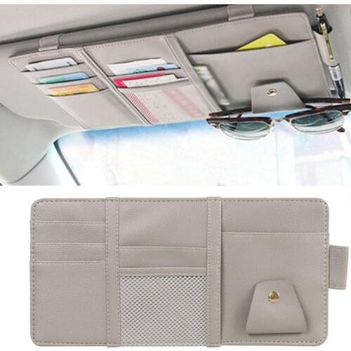 Car Sun Visor Organizer Pouch Bag Auto Interior Pocket Pen Card Change Glasses Storage Holder Car Accessories