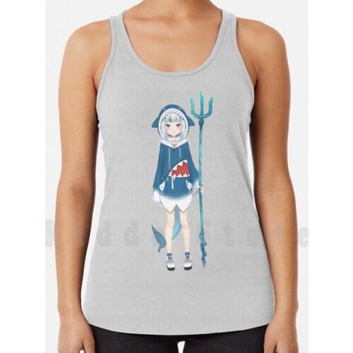 Gawr Gura tank tops vest sleeveless Gawr Gura Hololive En Hololive English Nakiri Ayame Hoshimachi Suisei Ookami