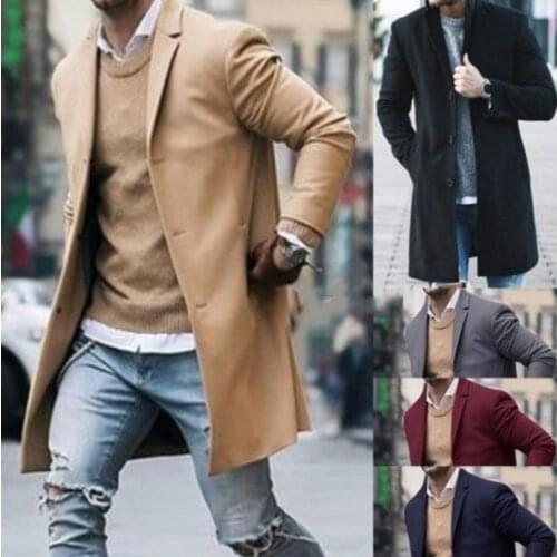 HIRIGIN Newest Men Casual Slim Fit Long Sleeve Knitted Cardigan Wool Coat Man Fashion Street Wear Blends Suit