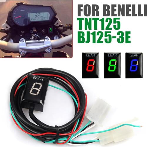 Motorcycle Gear Indicator For Benelli TNT125 TNT 125 BJ BJ125-3E Ecu Plug Mount Digital Speed Display Meter LCD 1-6 Level