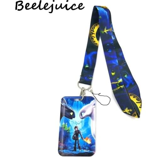 Cartoon Dragon Creative Lanyard Card Holder Student Hanging Neck Phone Lanyard Badge Subway Access Card Holder Accessories Gifts