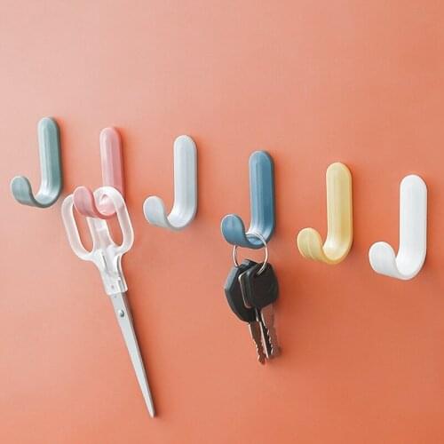 Hole Free Hook Adhesive Paste Wall Hanging Strong Suction Wall Hooks For Home Kitchen And Bathroom Key Holder Storage Towel Hook