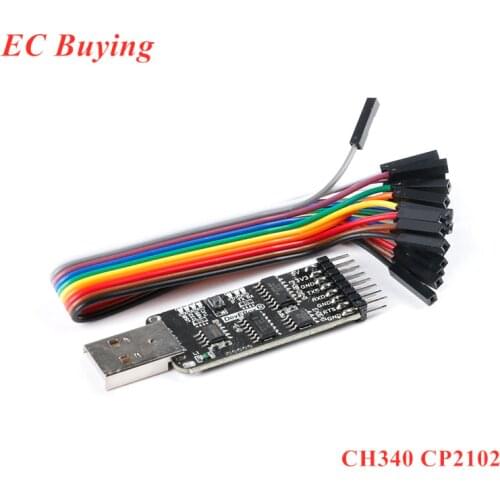 USB Convertor Module Serial Port CH340G CH340 CP2102 to TTL RS485 RS232 Conversion Board Module Ten in one With Cable
