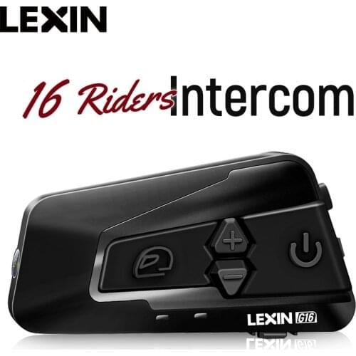 Lexin G16 1PC Motorcycle Intercom Music Sharing Headset with Type-C Charing, Activate Siri or S-voice, intercomunicador de moto