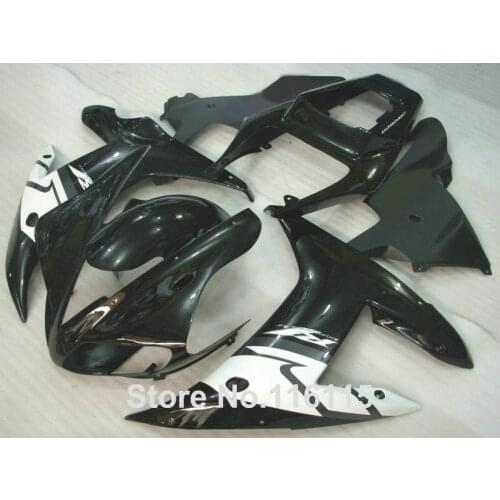 Full injection molding hot bodywork set for YAMAHA YZF R1 2002 2003 white black ABS Fairing kit 02 03 fairings set QH39