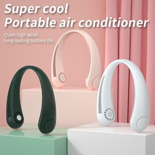 Z30 Mini Neck Fan Portable Bladeless USB Rechargeable 360Degree Mute Sport Fans for Outdoor Ventilador Portatil Abanicos Cooling
