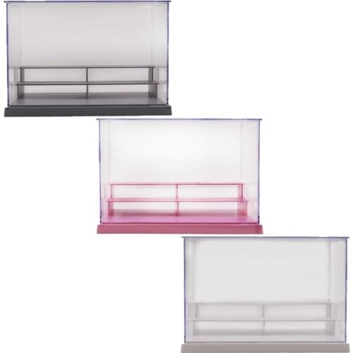 Transparent 3-Tier Acrylic Dustproof Display Case Eyeglasses Action Figures Protective Box Stand DIY Assembly