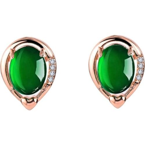 Vintage 100% 925 Sterling Silver Emerald Gemstone Earrings Fine Jewelry for Women Luxury Gift 18k Gold Plated Earrings Bohemia