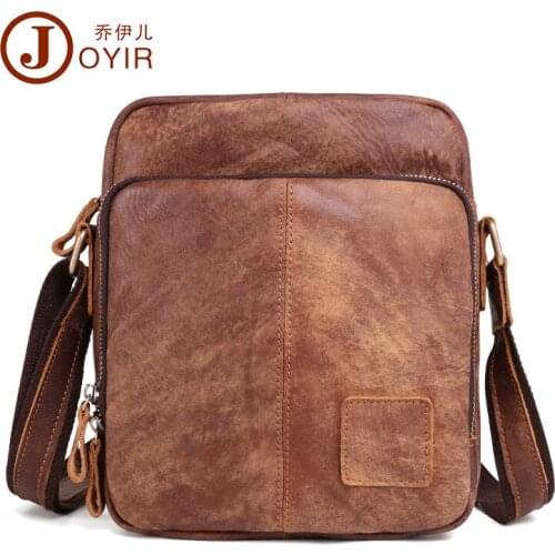 Joyir Men Messenger Bag Genuine Leather Casual Travel shoulder Bag Fashion Shoulder Bags For Men Brown Black Sac A Main