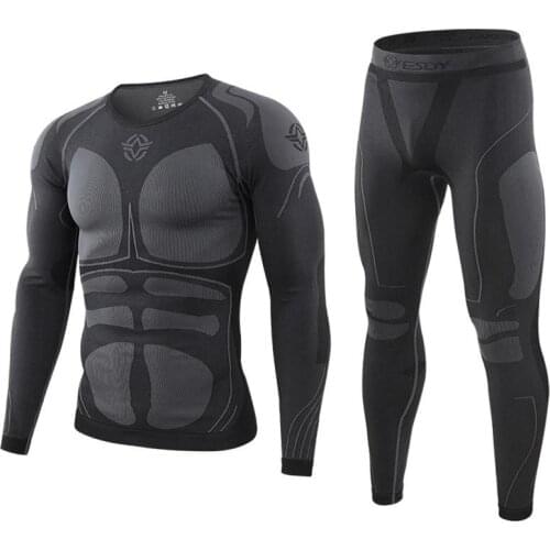 2021 Winter Top Quality Thermo Cycling Clothing MenS Thermal Underwear Sets Compression Training Male Clothin