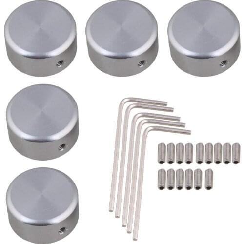 5pcs 23 x 11mm Silver Aluminum alloy Protection Cap for Guitar Effects Parts