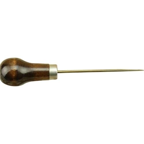 1Pc New Leather Wood Handle Awl Tools For Leathercraft Stitching Sewing Accessories