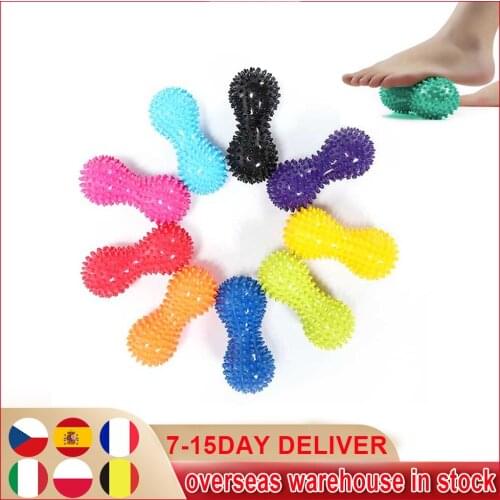 1PC Peanut Shape Massage Yoga Sport Fitness Ball Durable PVC Stress Relief Body Hand Foot Spiky Massager Trigger Point Foot Pain