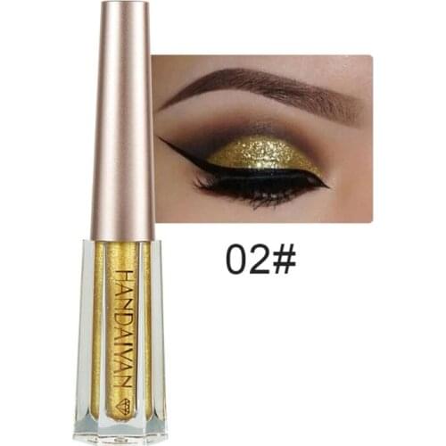 3ml Glittering Liquid Eyeshadow Women Girls Make-up Eye Shadow Long Lasting Not Blooming Glitter Eye Makeup Cosmetic