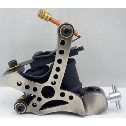 5Pcs/lot Professional Handmade Tattoo Machine 10 Wrap Coils Iron Cast Frame Custom Tattoo Gun For Liner Shader HTM-6262