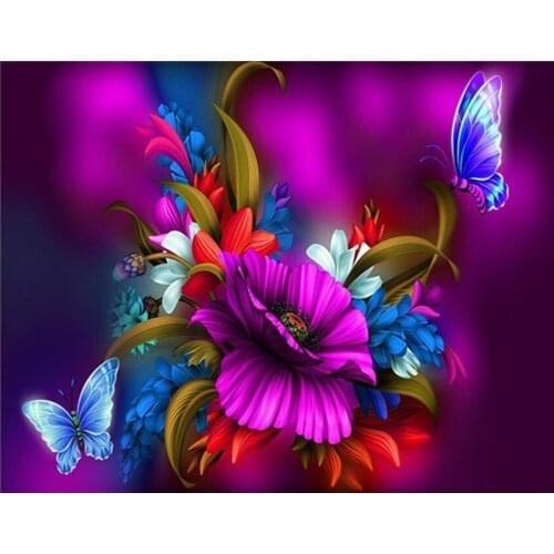 Flower Diamond painting Diamond Embroidery Floral Mosaic Diamond 3d Picture of square Rhinestone drill painting Home Decoration