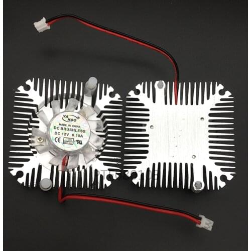 Aluminum Heatsink with fan for 5W/10W High Power LED light Cooling Cooler DC12V 2pcs