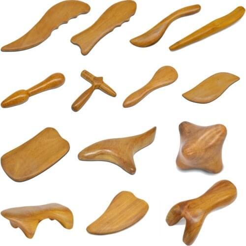 Fragrant Body Massage Wood Foot Reflexology AcupunctureThai Massager Roller Therapy Meridians Scrap Lymphatic Health Care Tool