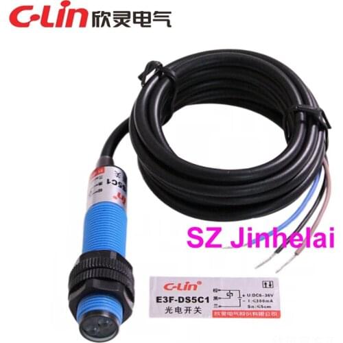 C-Lin E3F-DS5C1 E3F-DS5C2 Authentic original Photoelectric switch NPN DC6-36V
