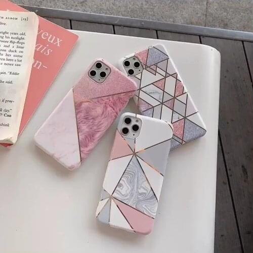 Gold Laser Marble Case Shockproof TPU Protect Mobile Phone Accessories for iPhone 7 8 X XR XS MAX For 11 12 Pro