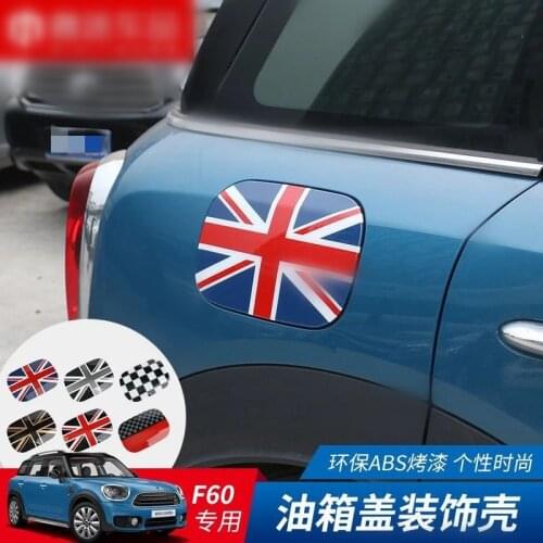 Union Jack Fuel Tank Cover Case ABS Housing Moulding Shell Sticker Decor For Mini Cooper JCW One F60 Countryman Car Accessories