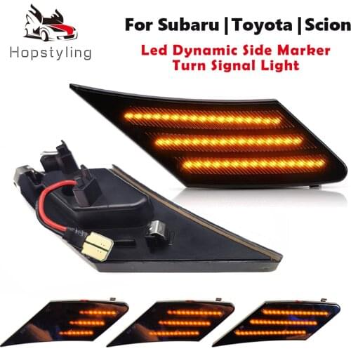 For Toyota 86 FT86 GT86 For Scion FR-S For Subaru BRZ Led Dynamic Turn Signal Light Side Marker Fender Sequential Lamp Indicator