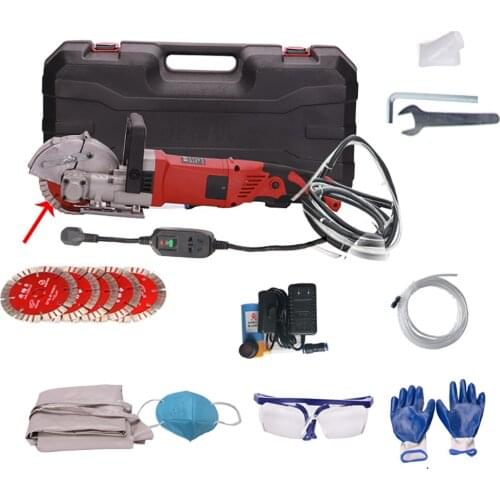 220V Electric Wall Chaser Wall Slotting Machine Hydropower Installation Water Supply Concrete Cutting Machine 4000W 121/125MM