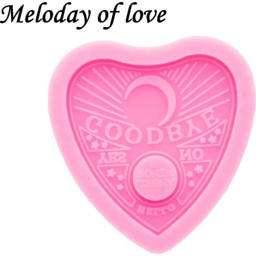 Glossy Ouija Board Hearts badge reel Mold Silicone Resin Mould DIY Handmade for Epoxy Making chocolate Polymer Clay DY0336
