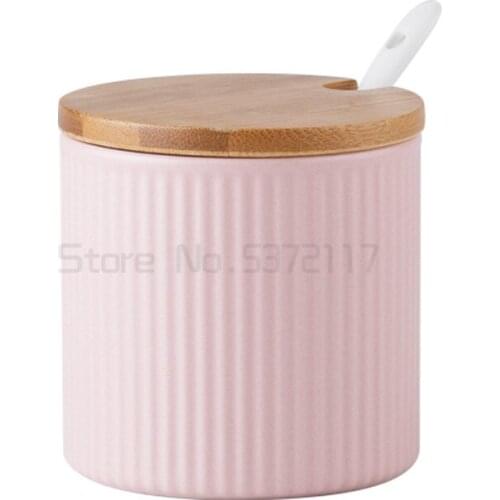 Ceramic seasoning pot seasoning box seasoning bottle macaron salt pot pepper kitchen supplies combination set
