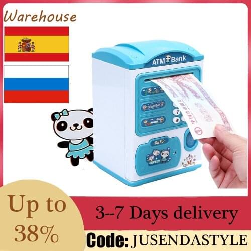 Electronic Money Box Fingerprint Piggy Bank Large Saving Box For Coins Password Safe Box Cute Cartoon Savings Bank Children Gift