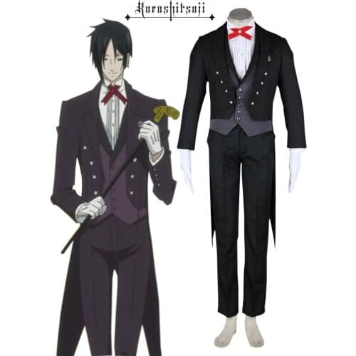 Black Butler Sebastian Cosplay Costume Tailor Made