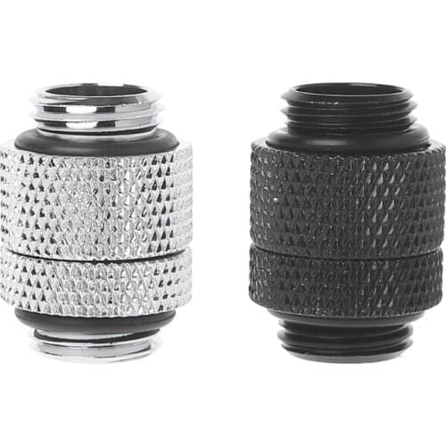 Brass G1/4 Dual Outer Thread 360 Degree Rotary Tube Connector PC Water Cooling